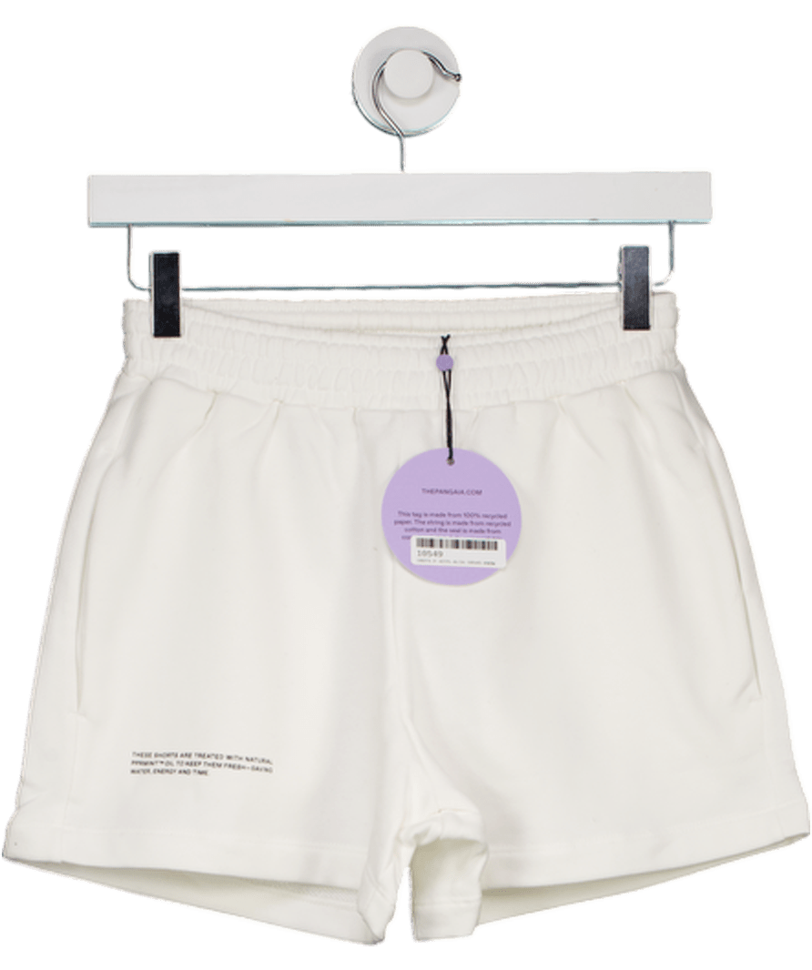 PANGAIA White Womens 365 Midweight Shorts - Off - white UK XXS - Reliked