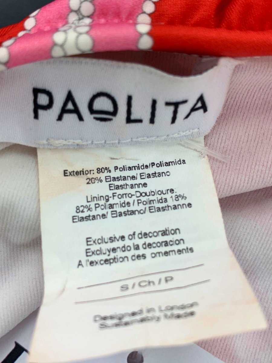 Paolita Red Heart Print Swimsuit UK S - Reliked