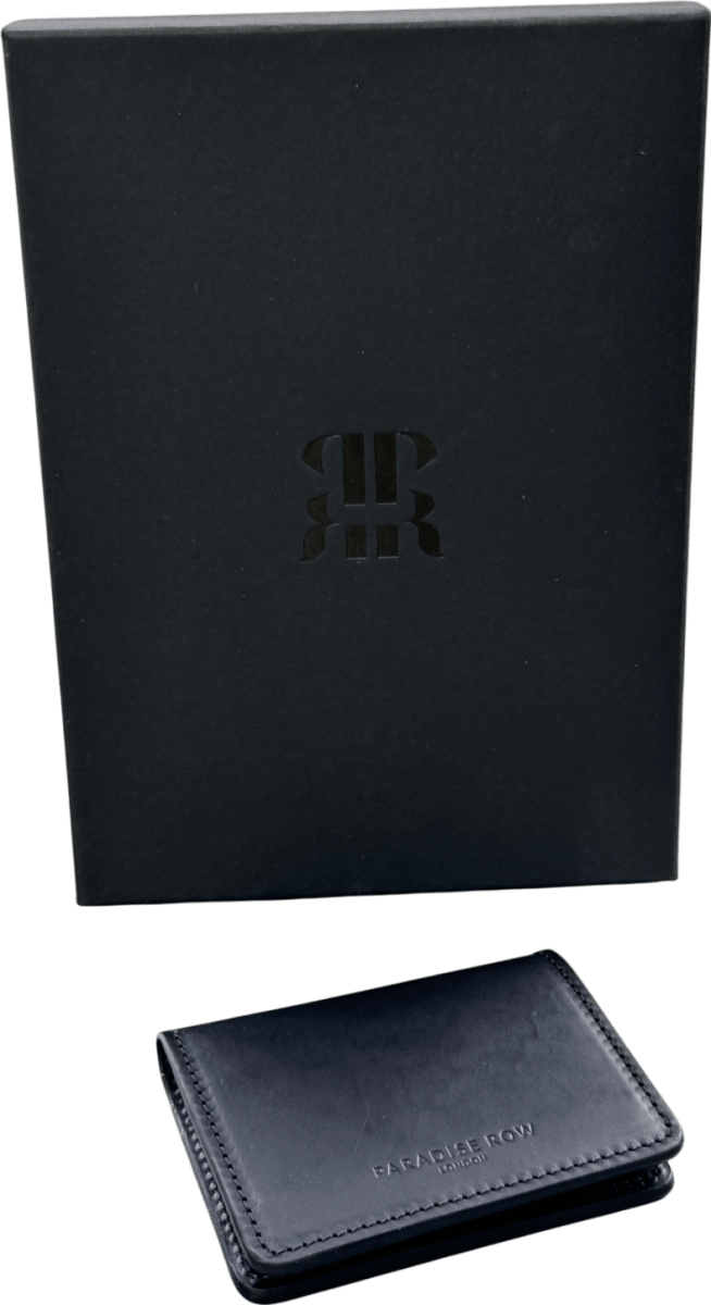 Paradise Row Luxury Black Leather Wallet In Gift Box One Size - Reliked