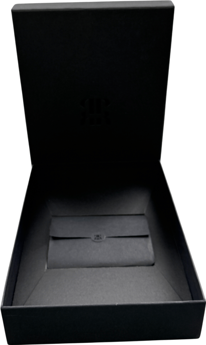 Paradise Row Luxury Black Leather Wallet In Gift Box One Size - Reliked