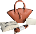 PARIS / 64 Brown Mini Lumière Caramel Leather Handbag. - Reliked