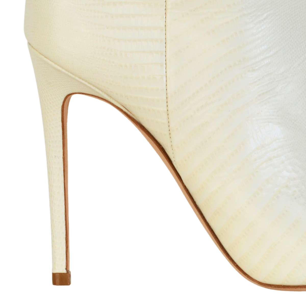 Paris Texas Cream Embossed Calfskin Knee High Boots UK 6 EU 39 👠 - Reliked