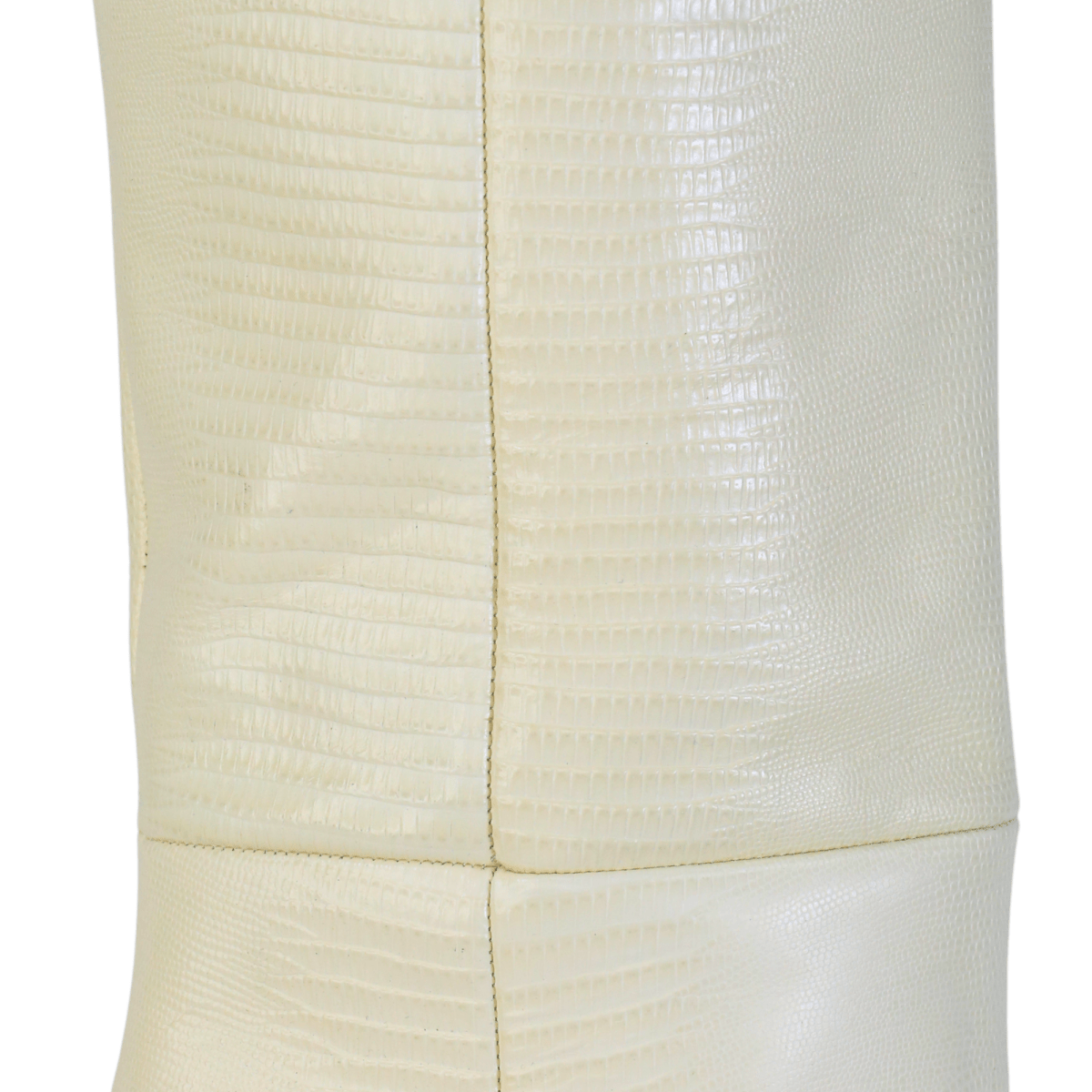 Paris Texas Cream Embossed Calfskin Knee High Boots UK 6 EU 39 👠 - Reliked