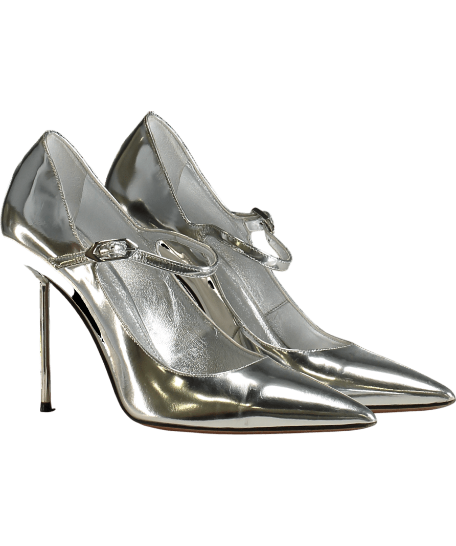 Paris Texas Metallic Livia 11mm Leather Pumps UK 4 EU 37 👠 - Reliked