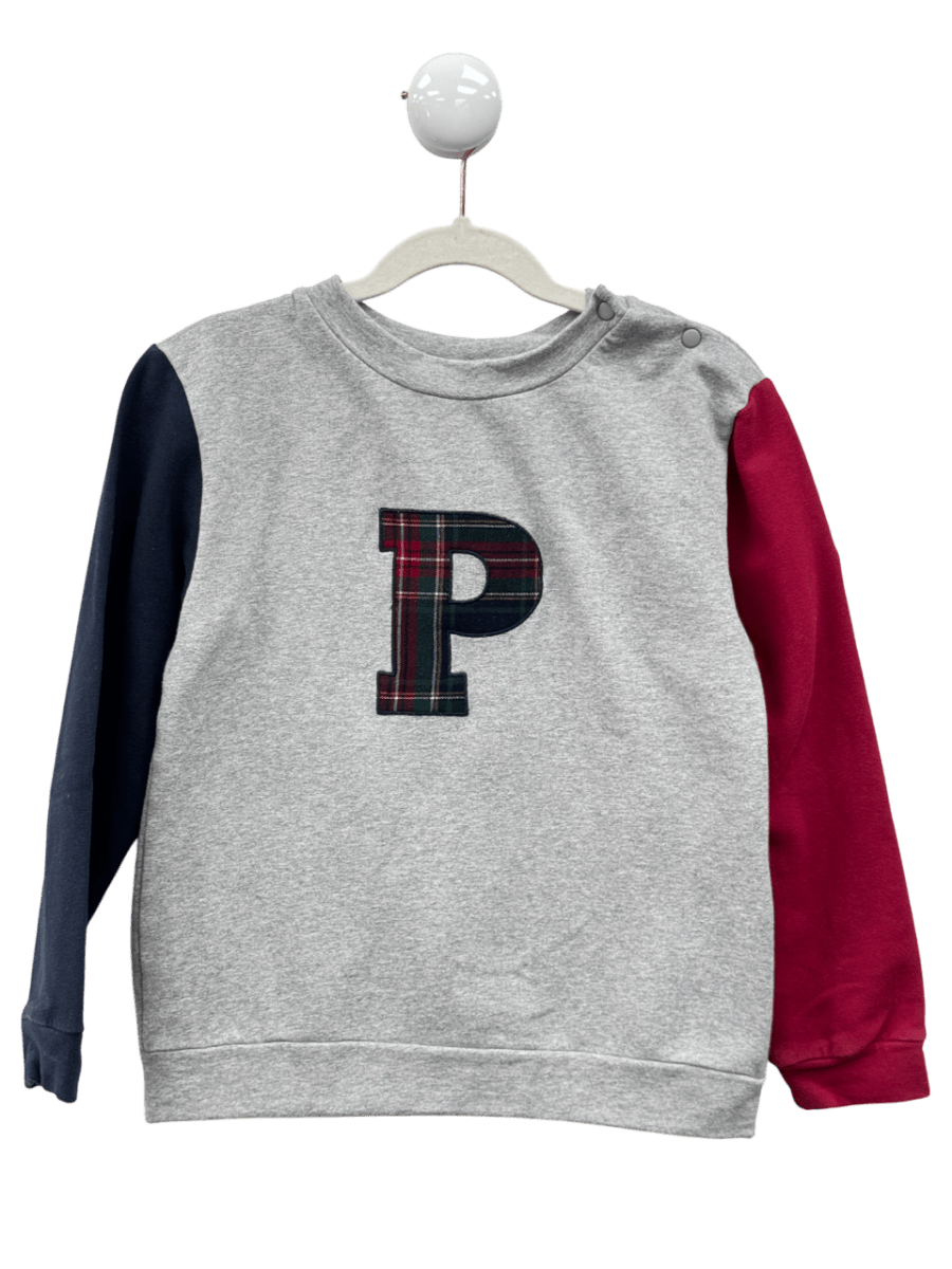 Patachou Grey 'P' Sweatshirt 8 Years - Reliked