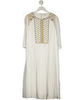 Paul & Joe Cream Hand Embroidered Midi Dress UK M - Reliked