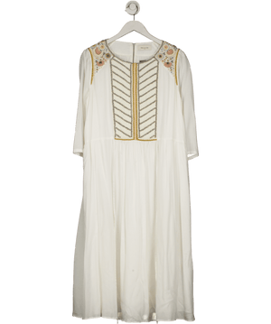Paul & Joe Cream Hand Embroidered Midi Dress UK M