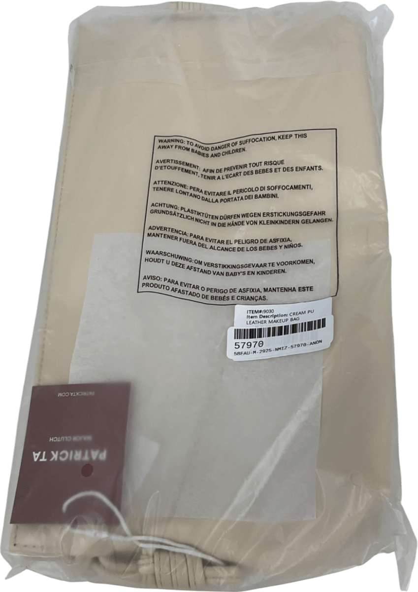 payrickta Cream The Elevated Makeup Bag One Size - Reliked