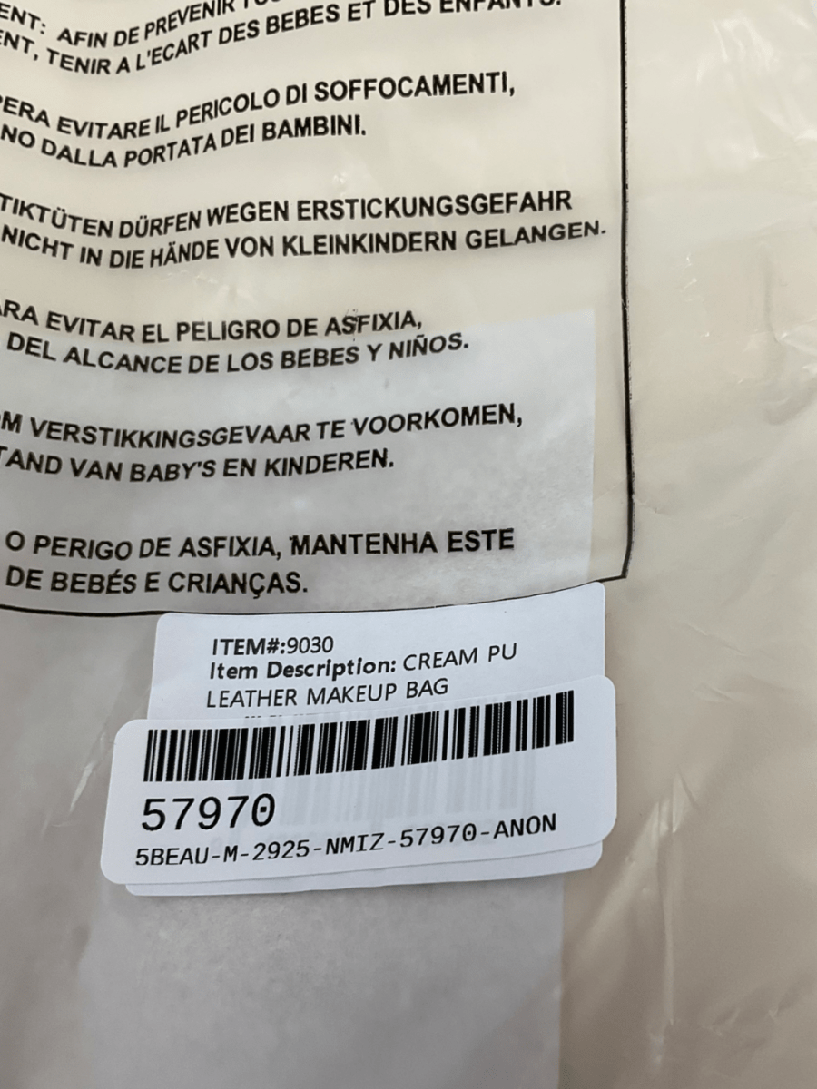 payrickta Cream The Elevated Makeup Bag One Size - Reliked