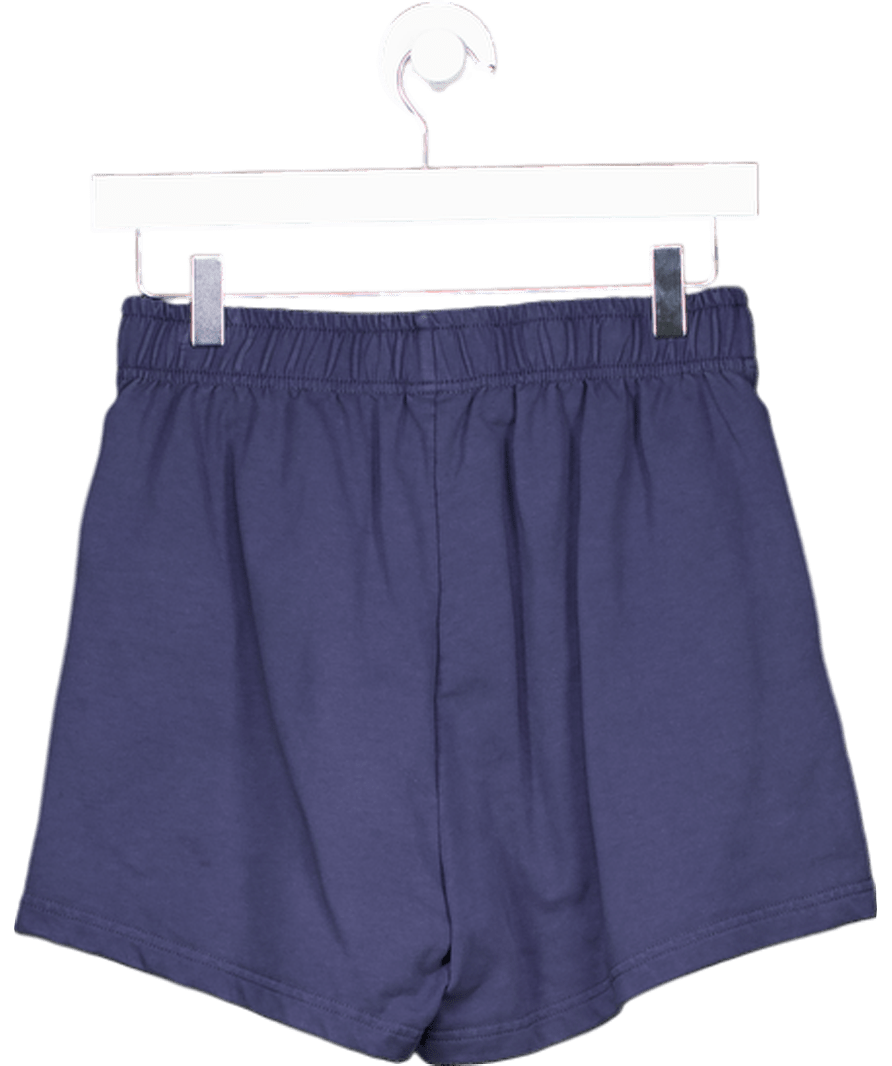 PE NATION Navy Blue Logo Sweat Shorts UK XS - Reliked
