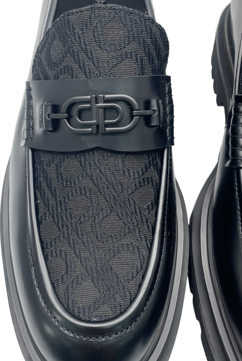 PEDRO Black Icon Leather Loafers UK 8 EU 42 👞 - Reliked