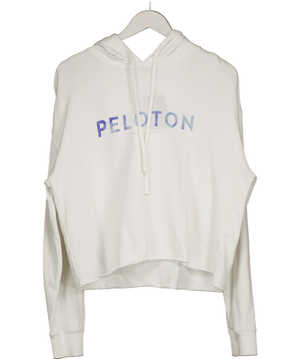 Peleton X Spiritual Gangster White Logo Lightweight Hoodie UK L