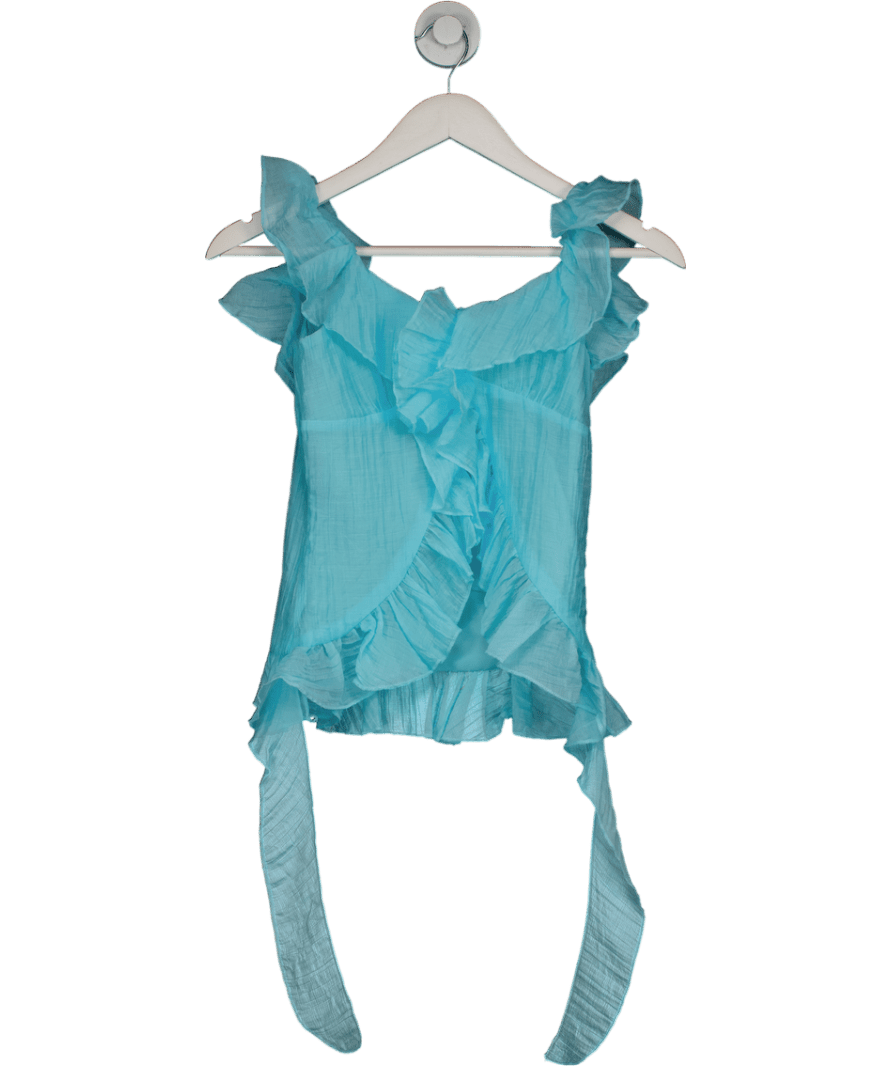 Peppermayo Blue Dylan Off Shoulder Top UK 8 - Reliked