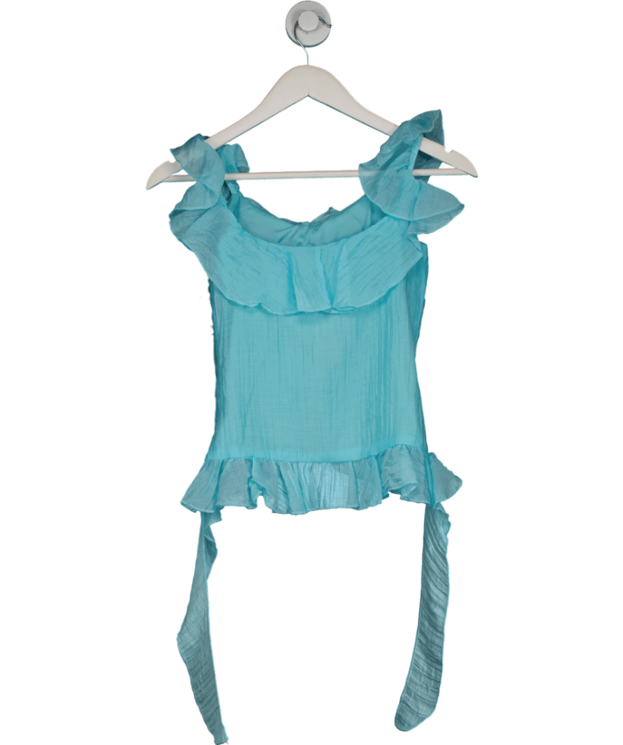 Peppermayo Blue Dylan Off Shoulder Top UK 8 - Reliked