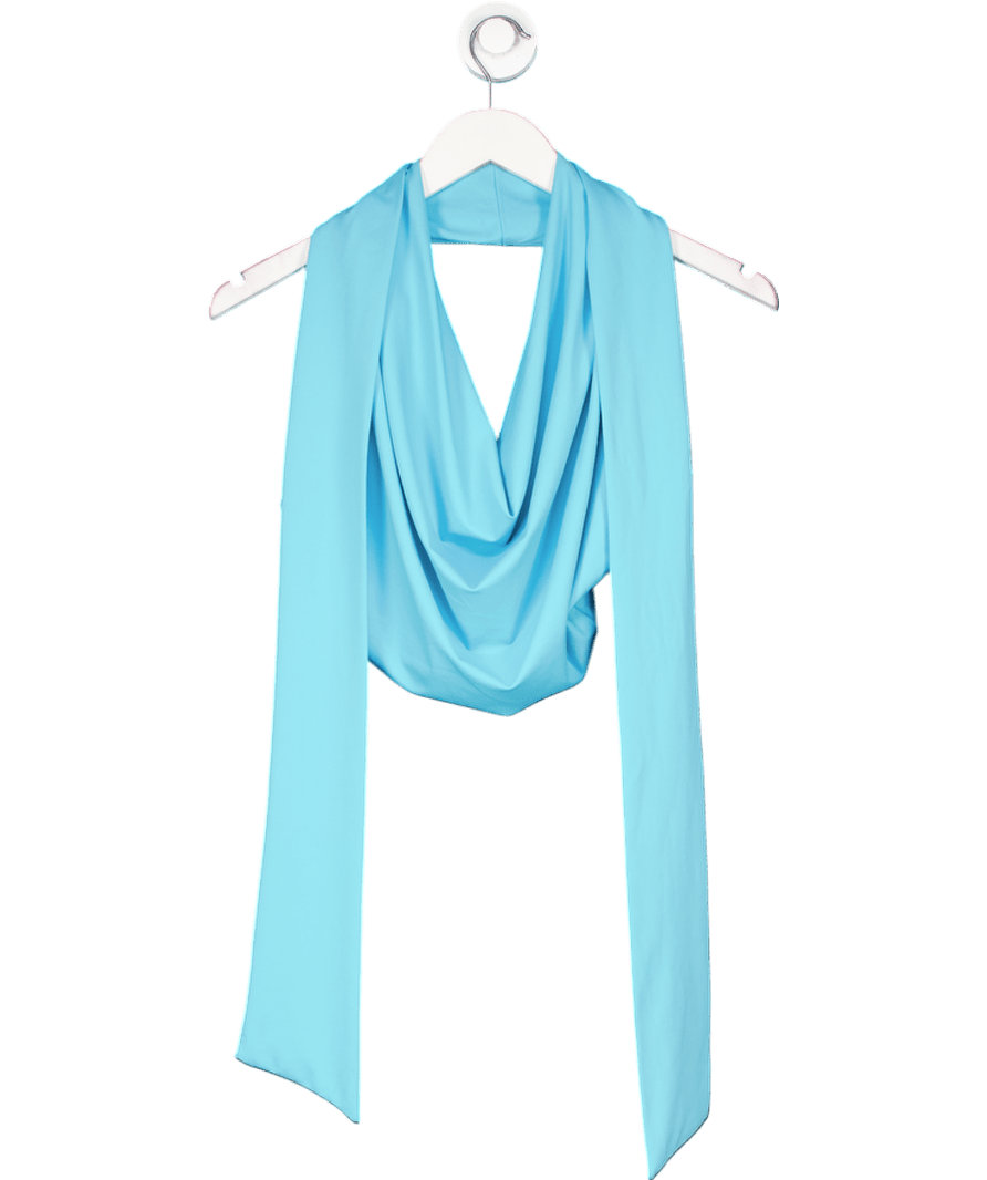 Peppermayo Blue Worldly Halterneck Top UK 8 - Reliked