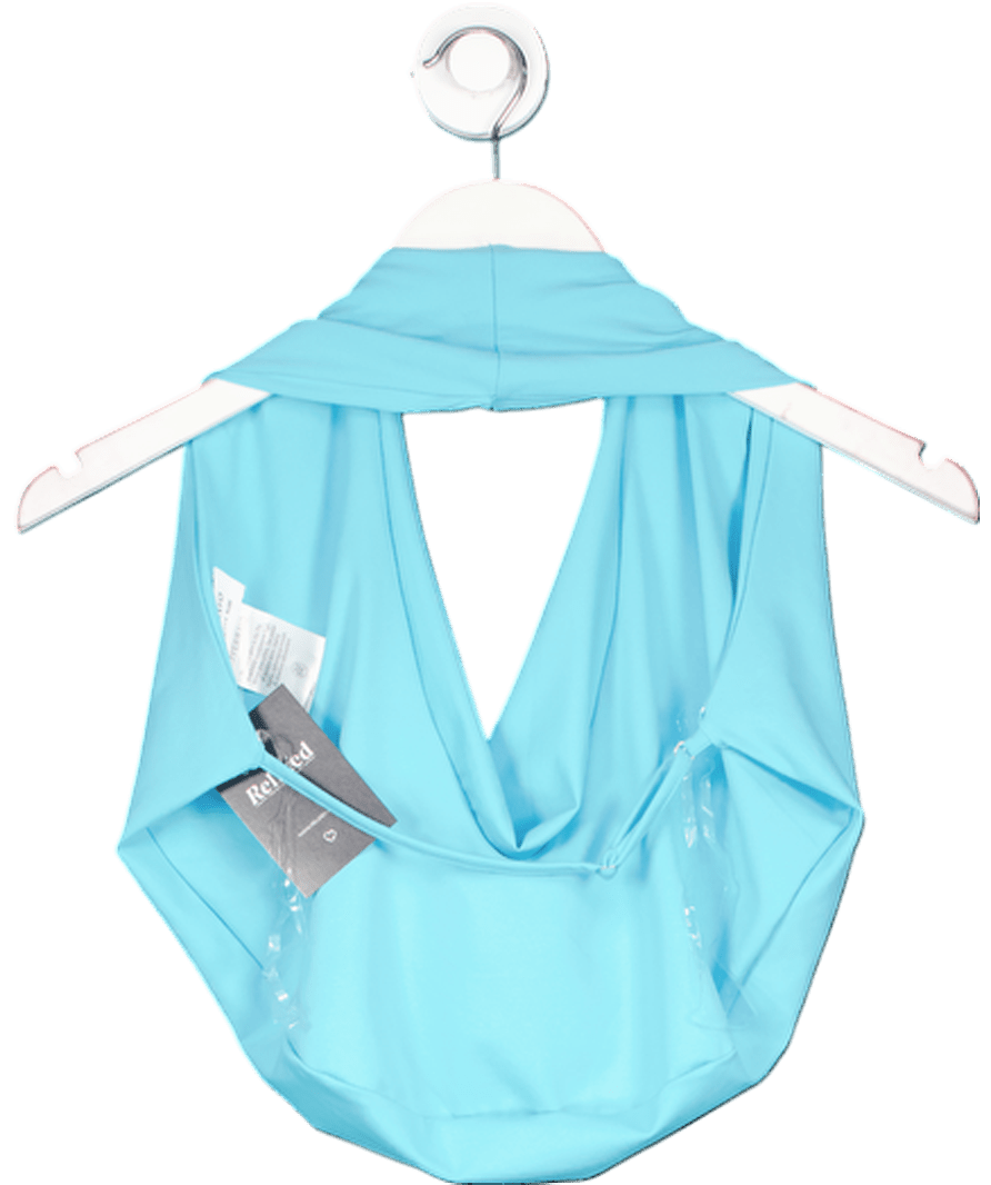 Peppermayo Blue Worldly Halterneck Top UK 8 - Reliked