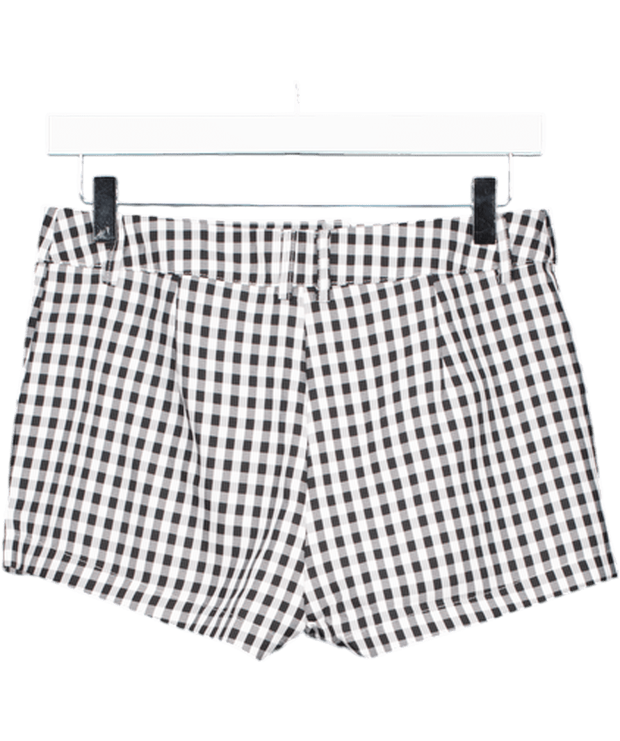 Peppermayo Clayton Tailored Shorts - Black Gingham UK 8 - Reliked
