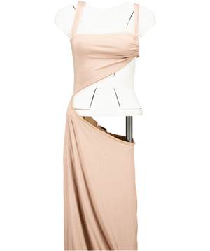 Peppermayo Kika Cut Out Maxi Dress - Beige UK 10