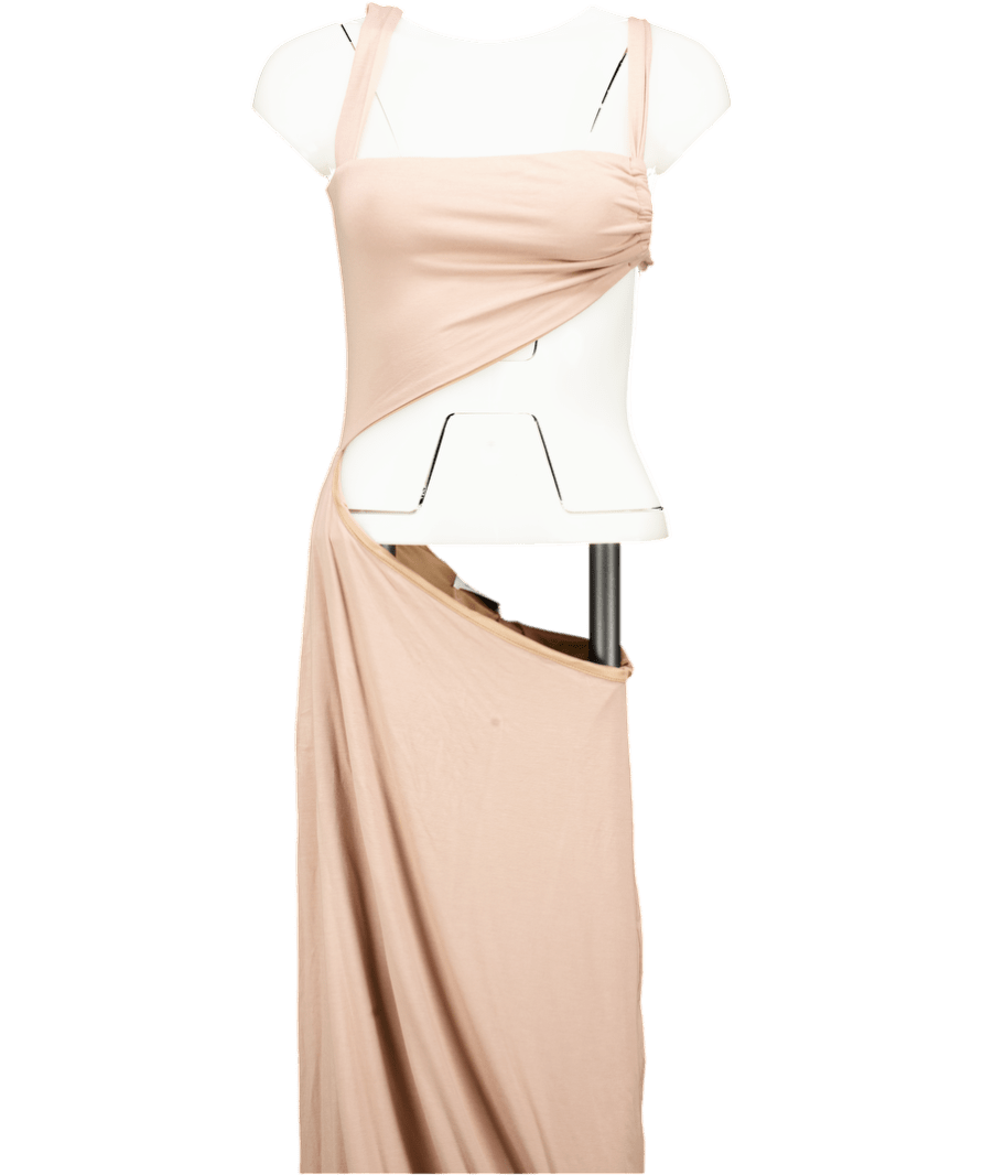 Peppermayo Kika Cut Out Maxi Dress - Beige UK 10 - Reliked