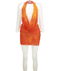 peppermayo Orange Elysia Chiffon Mini Dress UK 8 - Reliked