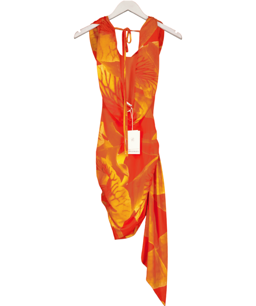 Peppermayo Orange Good Fortune Mini Dress UK 8 - Reliked