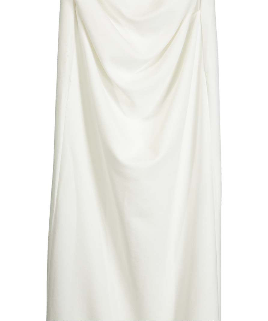 peppermayo White Ruched Bandeau Dress UK 6 - Reliked