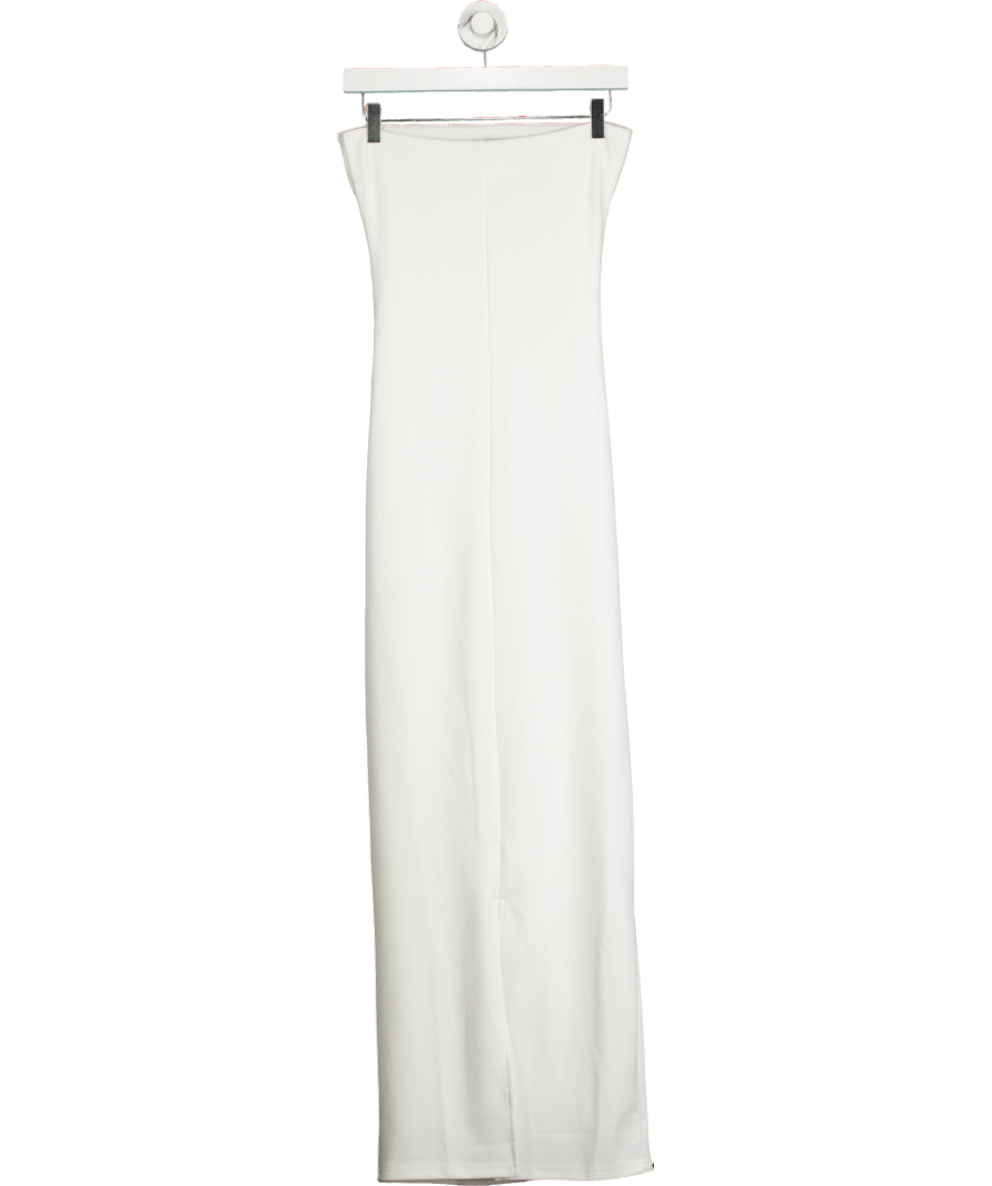 peppermayo White Ruched Bandeau Dress UK 6 - Reliked