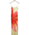 peppermayo Yellow Bad News Mesh Maxi Dress UK 8 - Reliked