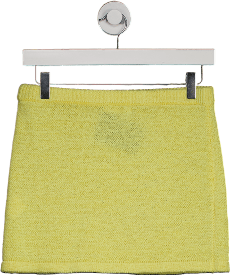 peppermayo Yellow Capri Glow Knit Mini Skirt UK M - Reliked