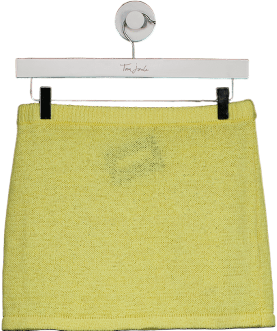 peppermayo Yellow Capri Glow Knit Mini Skirt UK M - Reliked