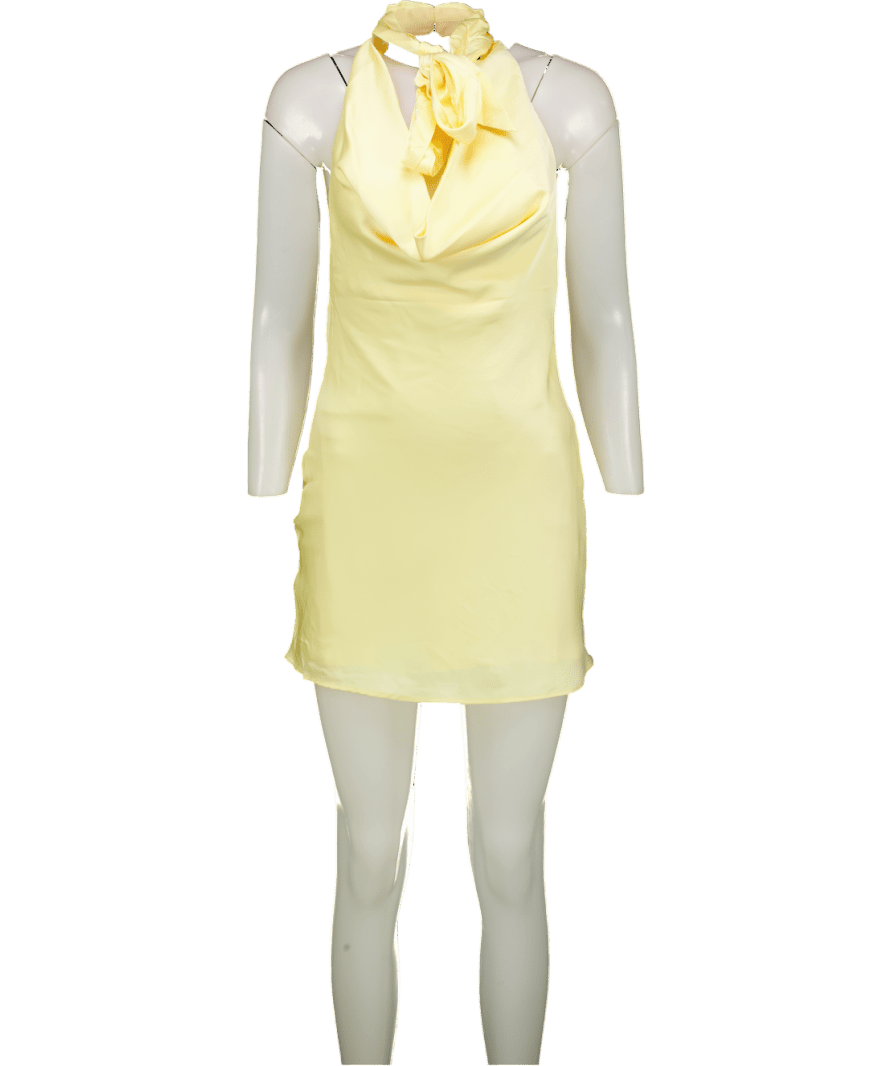 Peppermayo Yellow Cory Cowl Scarf Mini Dress UK XS - Reliked