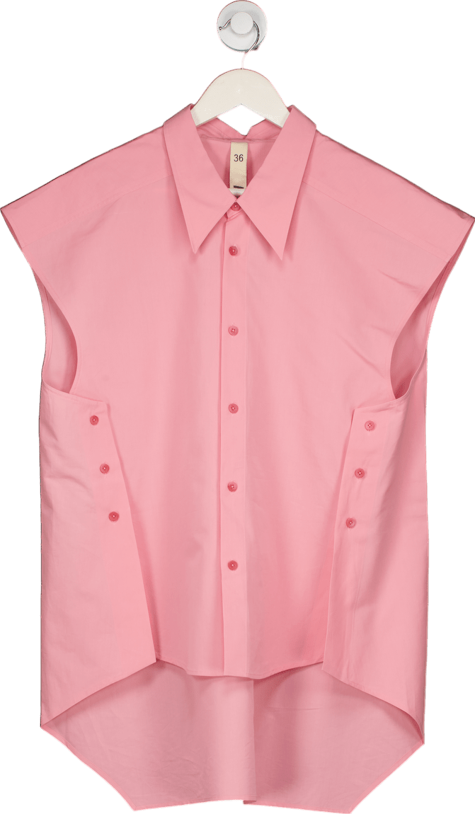 Petar Petrov Pink Sleeveless Button - Down Shirt UK 8 - Reliked
