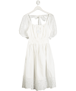 Petite Maison Kids Blanca White Cotton Mom Dress UK XS