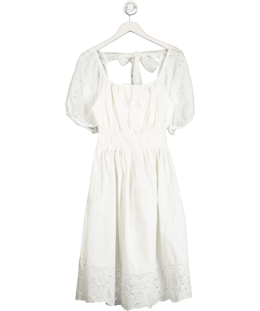 Petite Maison Kids Blanca White Cotton Mom Dress UK XS