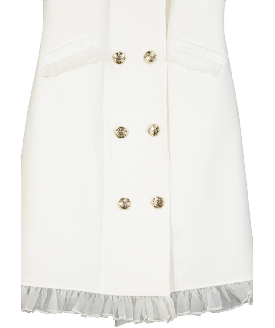 Petite Maison Kids White Mommy Tuxedo Dress UK XS - Reliked