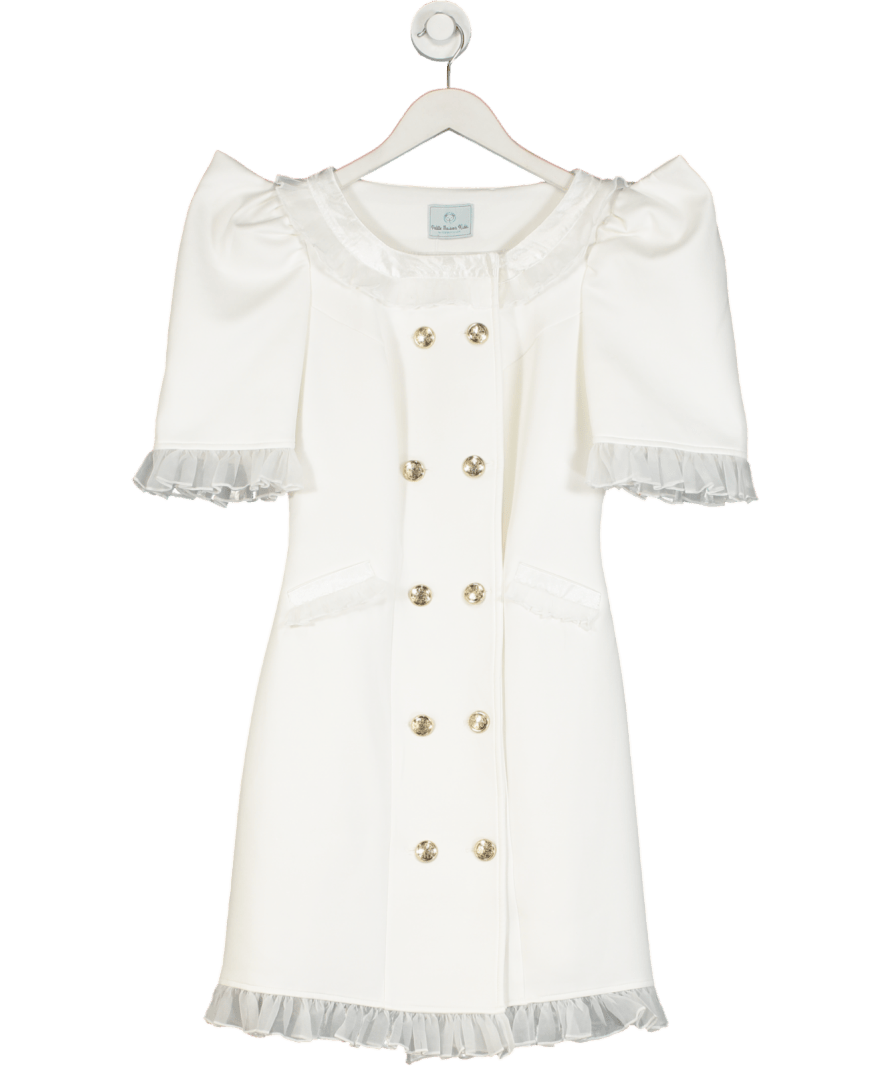 Petite Maison Kids White Mommy Tuxedo Dress UK XS - Reliked