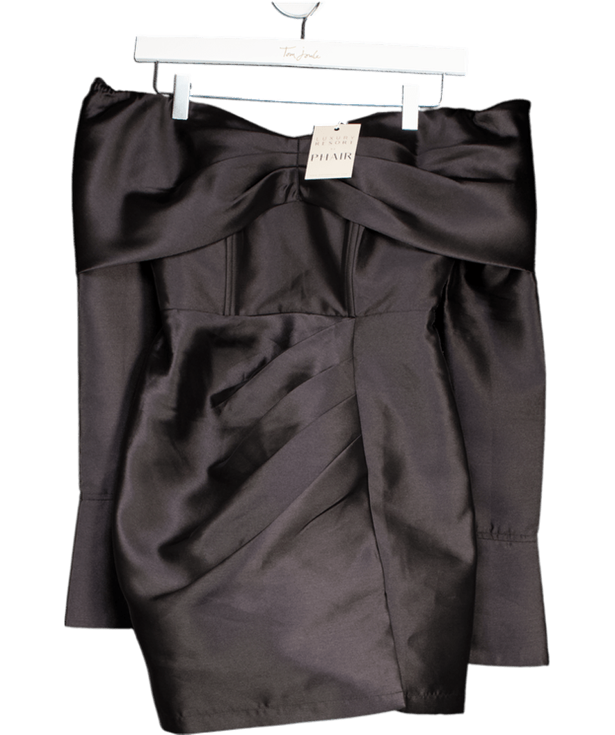 Phair Black The Bardot Mini Dress UK XS - Reliked