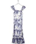 Phase Eight Blue Genieve Midi Dress UK 8 - Reliked