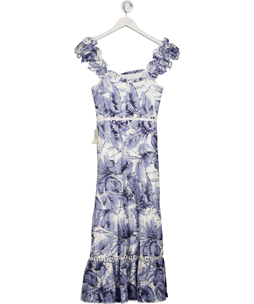 Phase Eight Blue Genieve Midi Dress UK 8 - Reliked