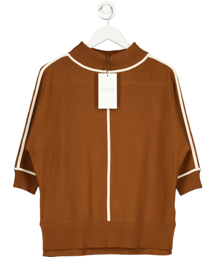 Phase Eight Brown Hallie Tipped Jumper UK M - Reliked