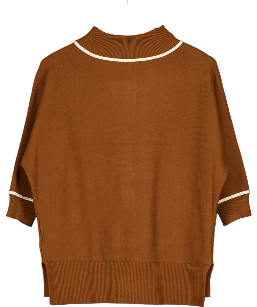 Phase Eight Brown Hallie Tipped Jumper UK M - Reliked