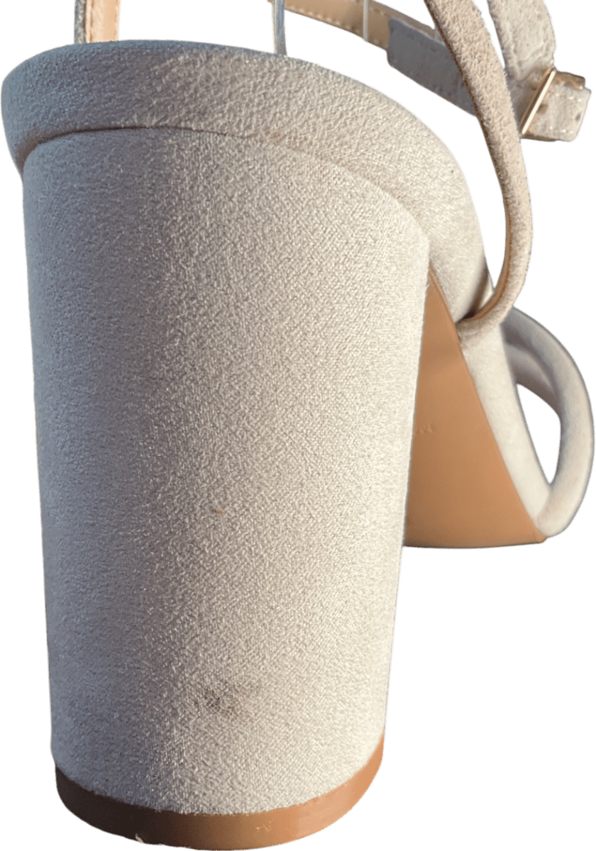 Phase Eight Cream Suede Block Sandals UK 8 EU 41 👠 - Reliked