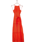 Phase Eight Orange Nolia Sleeveless Halter Neck Maxi Dress UK 6 - Reliked