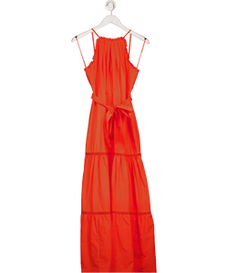 Phase Eight Orange Nolia Sleeveless Halter Neck Maxi Dress UK 6 - Reliked