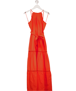 Phase Eight Orange Nolia Sleeveless Halter Neck Maxi Dress UK 6