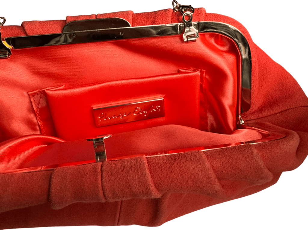 Phase Eight Orange The Goodwood Edit Suede Clutch Bag - Reliked