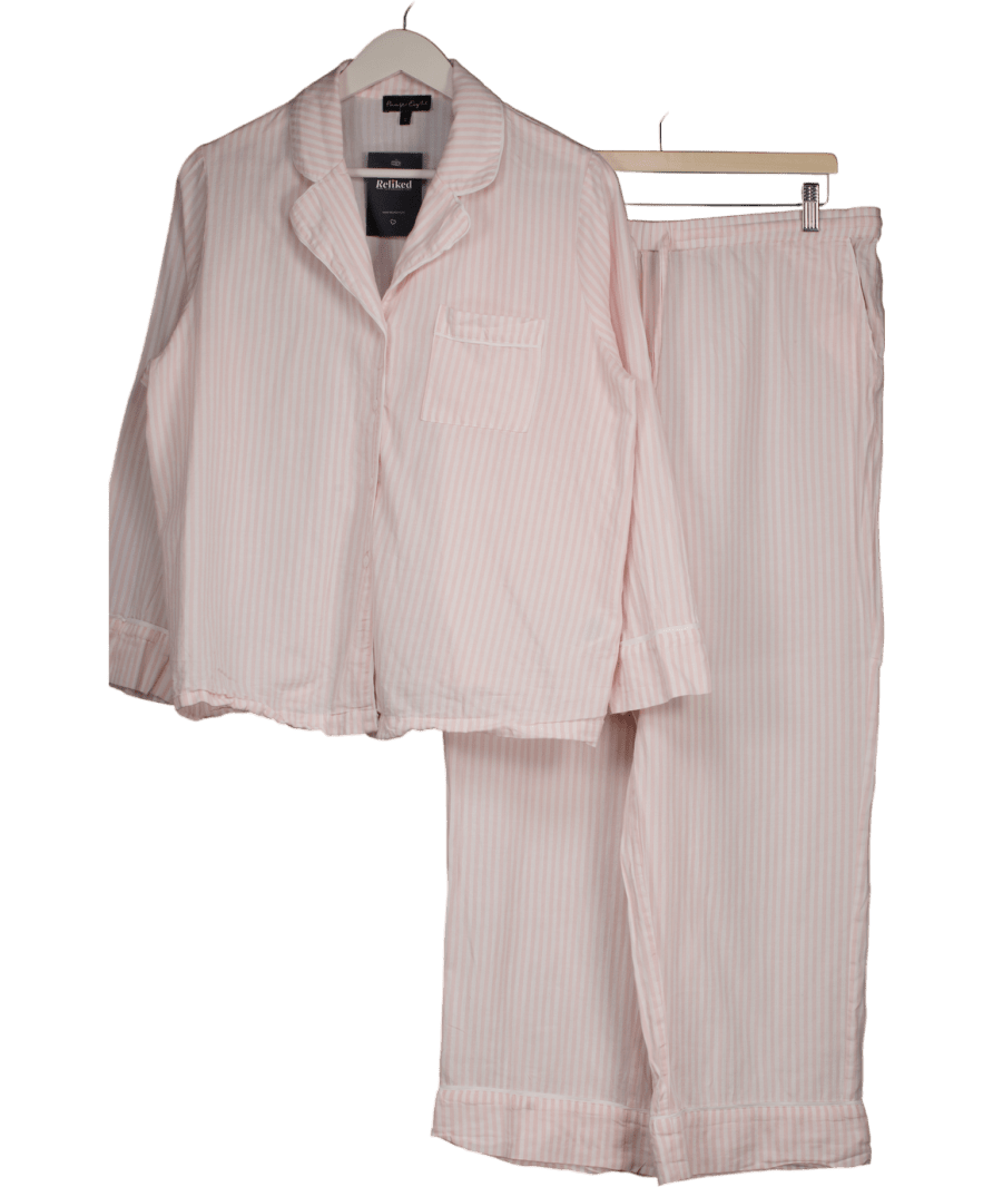 Phase Eight Pink Bobby Stripe Pyjama Set UK M - Reliked