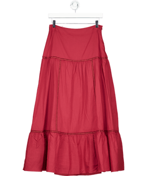 Phase Eight Red Kyla Trim Maxi Skirt UK 8