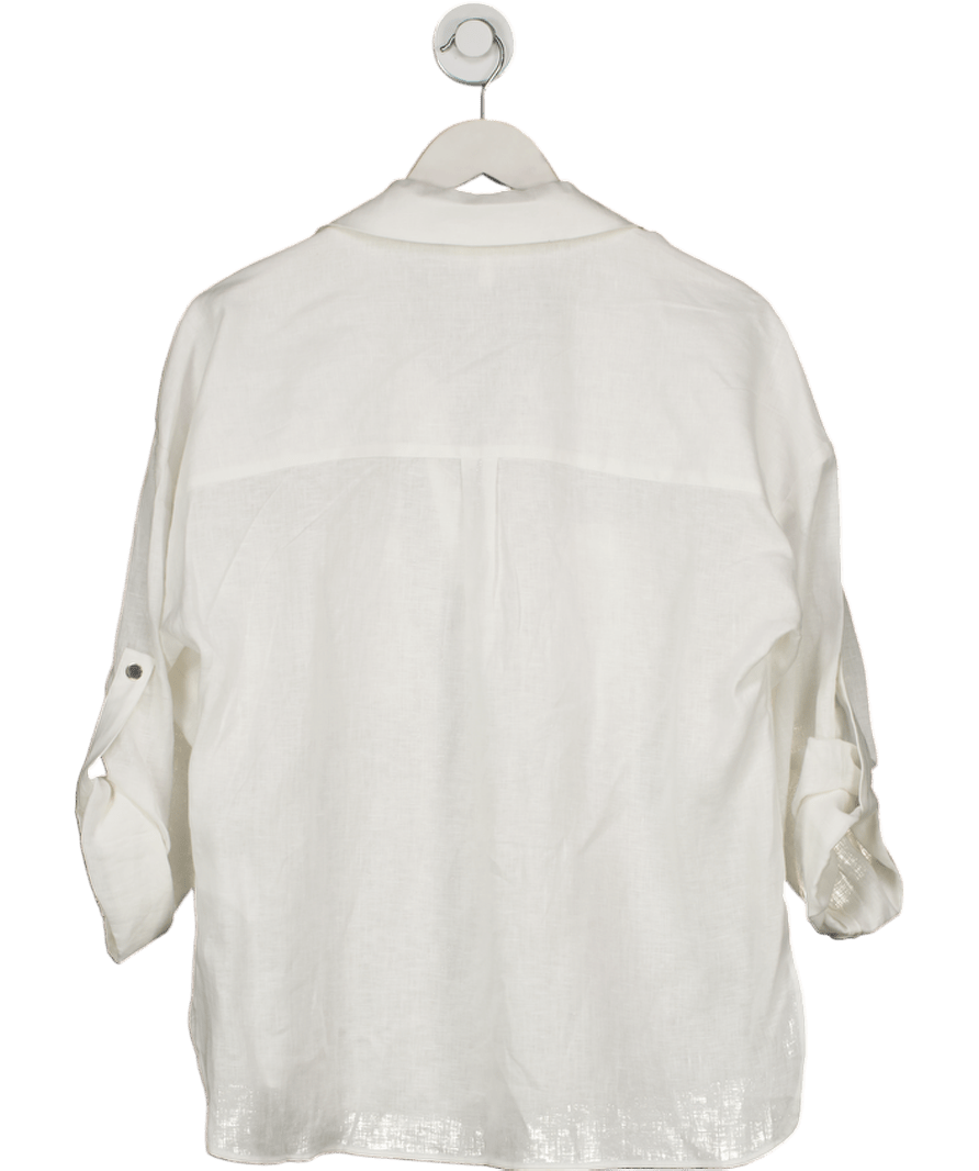Phase Eight White Arla Linen Shirt UK 12 - Reliked