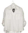Phase Eight White Arla Linen Shirt UK 12 - Reliked
